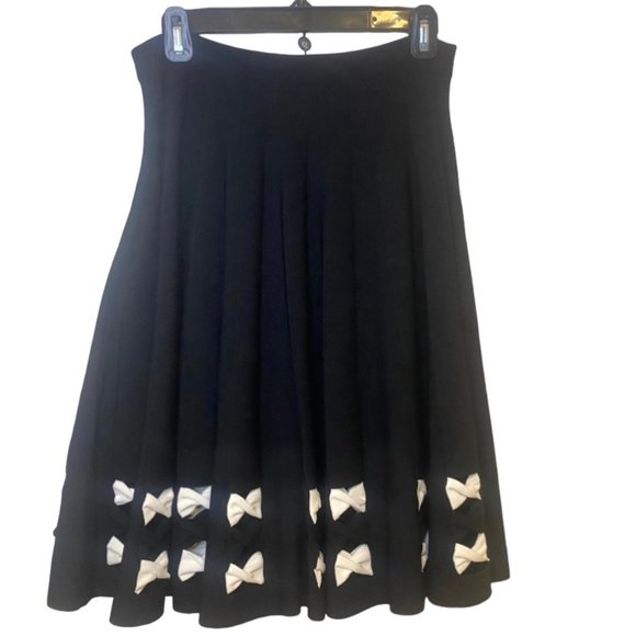 Alexander McQueen Black Ivory SkirtSize Large (US 8-10)